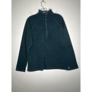 Eddie Bauer Women’s Fleece Jacket Size Large Green 1/2 Zip Outdoor Gorpcore